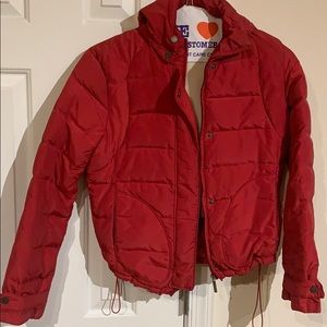 Calvin Klein Bright red puffer coat